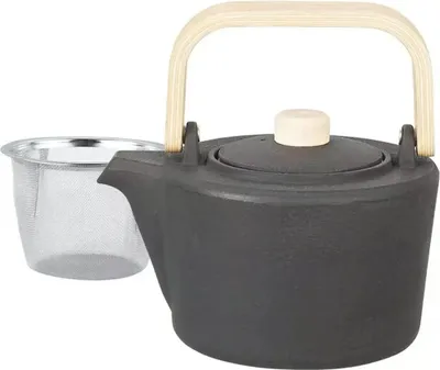 Produktbild von Gusseisen-Teekanne mit Holzgriff 1,3L KINGHOFF KH-1845
