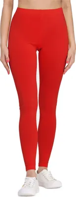 Produktbild von Bellivalini Damen Lange Leggings aus Viskose BLV50-147 (Rot, S)