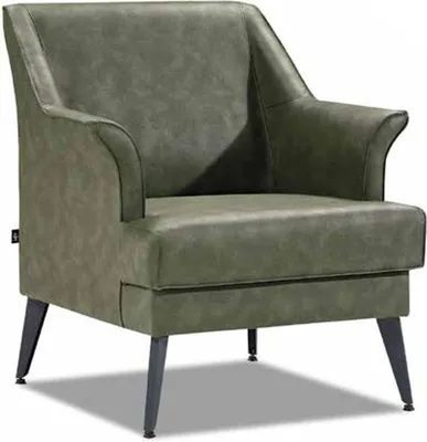 Produktbild von Sessel 1 Sitzer Wohnzimmer Moderne Design Möbel Grün Lounge Club Leder