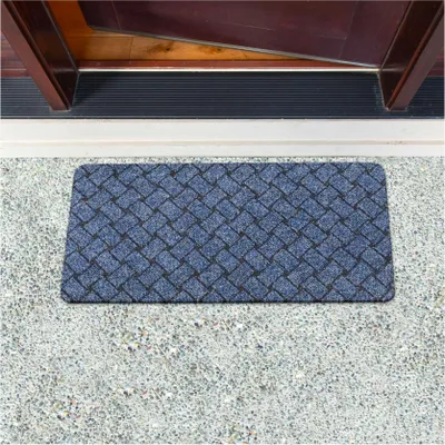 Produktbild von Fußmatte Türvorleger Bodenmatte Textil Melbourne Pflasterstein Blau Robust Wasserabweisend Breite 40 cm Länge 80 cm