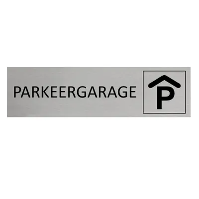 Produktbild von CombiCraft Aluminium Türschild mit Parkeergarage 165x45mm