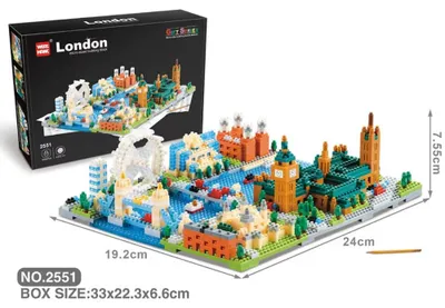 Produktbild von London Skyline Bausatz Modell Klemmbausteine Micro-Bricks Bausteine