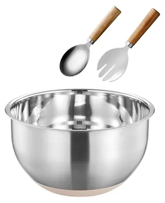 Productafbeelding van RVS Saladeschaal met Serveerset, 26 cm