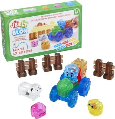 Immagine prodotto di Set Ferme Jelly Blox, gioco di costruzione, mattoncini morbidi e flessibili, Goliath, dai 2 anni in su