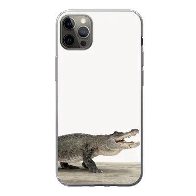 Produktbild von MuchoWow® Handyhülle Schutzhülle Hülle für iPhone 12 Pro Max Kinder - Krokodil - Junge - Kinder - Mädchen Silikon Softcase Handy Hülle - Hartschale