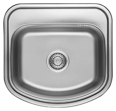 Produktbild von Ausmann Basic rvs opbouw spoelbak 49x47 cm met kraangatbank inclusief sifon 1208956997