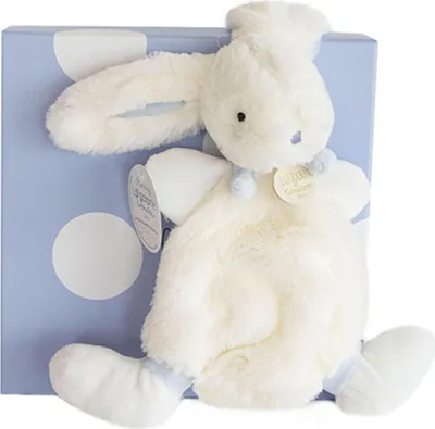 Zdjęcie produktu dla Zestaw upominkowy Doudou - pluszowy królik niebieski 26 cm