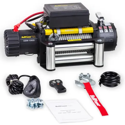 Produktbild von Elektrische Seilwinde Offroad 4x4 Motorwinde Seilzug 12V 13000lbs - 5900kg OSW-13000 Matt