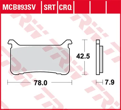 Produktbild von TRW Bremsbelagsatz MCB893CRQ CB1100 SC78