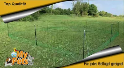 Produktbild von 125cm Geflügelnetz 50 Meter Hühnerzaun Geflügelzaun Hühner Geflügel Zaun Netz ohne Strom