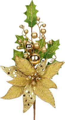 Immagine prodotto di Oirse Set di fiori decorativi oro 2 pezzi 28 x 50 cm