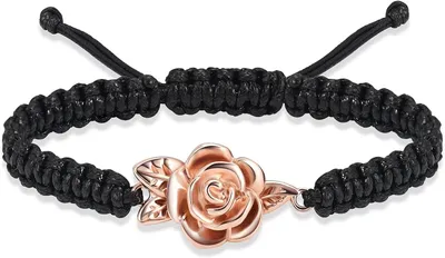 Imagen del producto de Pulsera con forma de rosa para urna, ajustable, para guardar cenizas, para mujeres, joya conmemorativa