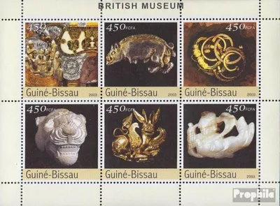 Produktbild von Briefmarken Guinea-Bissau 2003 Mi 2658-2663 Kleinbogen postfrisch Kunstwerke aus aller Welt