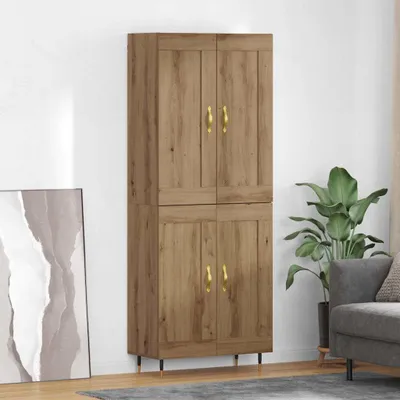 Zdjęcie produktu dla vidaXL Komoda wysoka Artisan – dąb 69,5 x 34 x 90 cm Materiał drewnopochodny