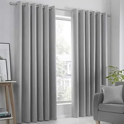 Obrázok produktu pre Elzusha – Klasické zatemňovacie závesy, strieborná farba, 228 x 183 cm