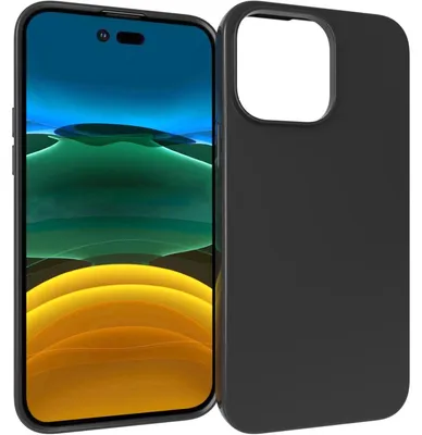 Produktbild von Mobigear Colors Schutzhülle für das iPhone 14 Pro Max, flexibles TPU-Rückgehäuse – Schwarz