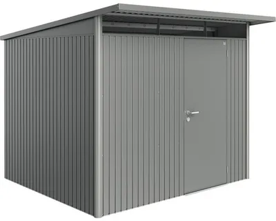 Produktbild von Biohort AvantGarde, Metallschuppen, Einzelbild, Schuppendach, Quarzmetallic grau, Stahl, Quarzmetallic grau
