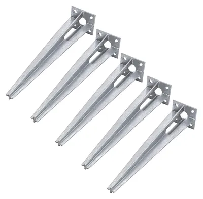 Produktbild von 5x Bodenhülse Einschlaghülse für Ø 40 mm Bodeneinschlaghülse 50 cm Länge Zaunpfahl verzinkt Aufnahme 100x100 mm