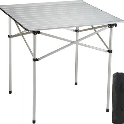 Image de Table pliante en aluminium 70 x 70 cm, résistante