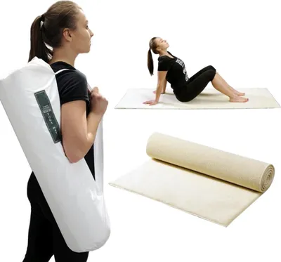 Produktbild von Yogamatte Wolle Organic 70x200 cm Weiß -