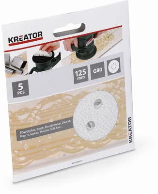 Image de 5 disques abrasifs K80 Ø 125 mm KRT230555