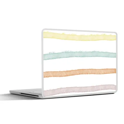 Produktbild von MuchoWow® Laptop Aufkleber Sticker Cover Linie - Pastell - Regenbogen - Muster 32.5x23.5 cm - Sticker für Laptop - Selbstklebend