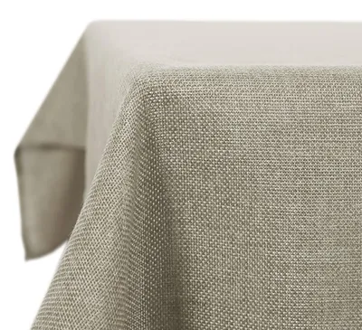 Produktbild von Deconovo Leinenoptik Tischdecken Outdoor Gartentisch Tischtuch Hellleinen – Größe 132 x 229 cm (Rechteckig)