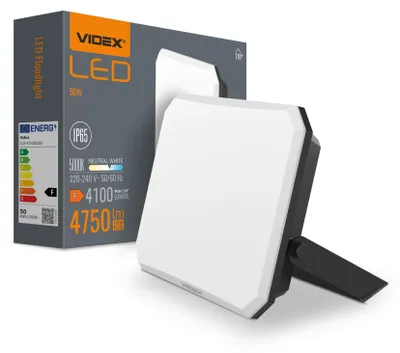 Produktbild von Videx LED-Flutlicht 50W 4750lm neutralweiß 5000K Aluminium IP65 120°
