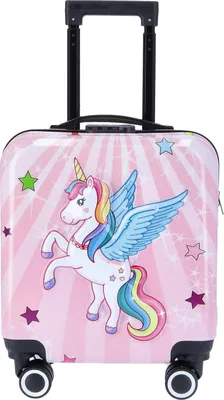 Produktbild von TheTrueC Kindertrolley 4 Rollen Einhorn  Rosa