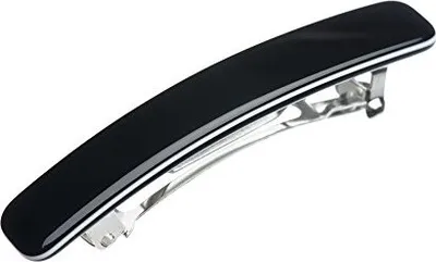 Produktbild von Kosmart - Haarklammer 'Suzi & the Black' - blaue und weie Farbkombination-Glnzend - 60x10mm-handgemacht