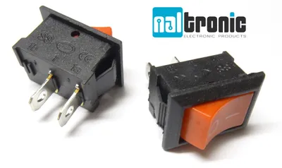 Produktbild von Wippschalter Ein/Aus 230V schwarz Rot Kippschalter Schalter Einbauschalter - 127