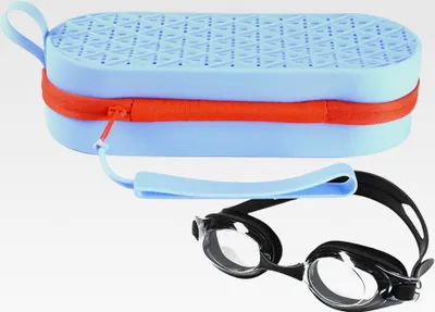 Produktbild von Schwimmbrillenetui - Tragbare Box mit Abflussloch und Reißverschluss, wasserdicht für Schwimmen und Alltag