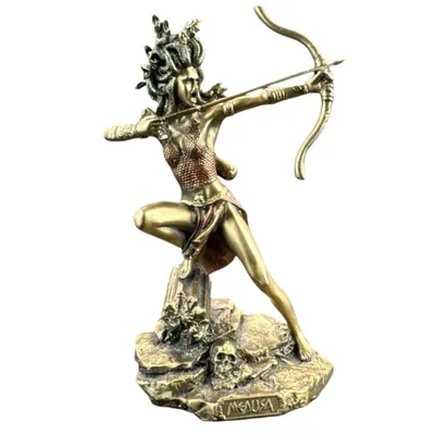 Produktbild von Medusa Gorgone Figur Veronese Bronzeoptik Skulptur griechische Mythologie Dekoration Geschenk WU78266AP