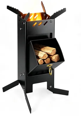 Image de Poêle à bois portable pour le camping et le barbecue