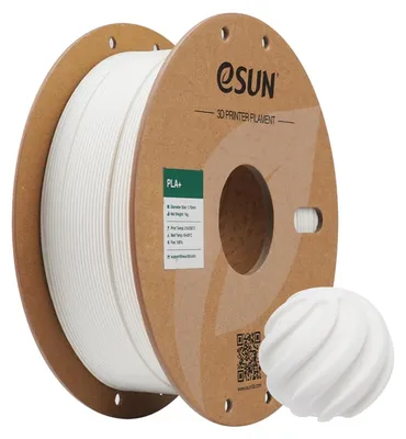 Zdjęcie produktu dla Filament eSUN PLA+ w kolorze białym, średnica 1,75 mm, waga 1 kg