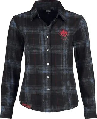 Produktbild von Rock Rebel by EMP Damen multicolor Bluse mit Blusenkragen und Knopfleiste S
