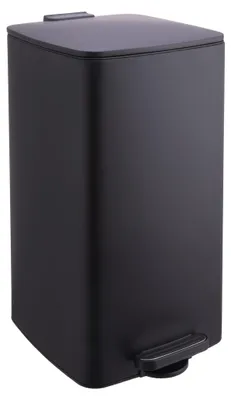 Mülleimer 30 l, Softclose, herausnehmbarer Inneneimer, eckig, schwarz