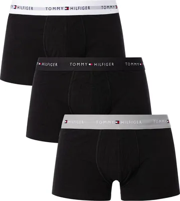 Produktbild von Tommy Hilfiger Herren 3er-Pack Unterhosen aus charakteristischer Baumwolle, Mehrfarbig