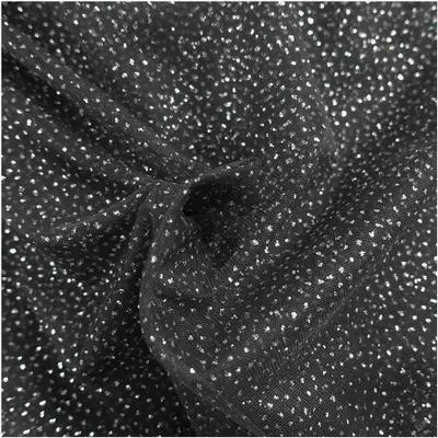 Tüll mit Glitzer Kostümstoff Fasching Royal Tüll 1 x 1,5 m 001 002 - grau / silber