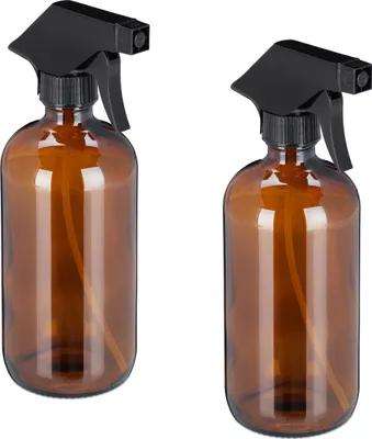 Produktbild von relaxdays Sprühflasche Glas im 2er Set Braun
