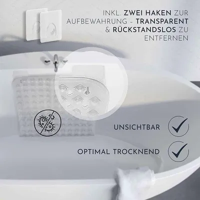 Produktbild von Antirutschmatte mit Saugglocken für Bad oder Dusche
