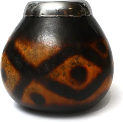 Obrázek produktu pro Kalebasa DIAMANTE 200 ml – chilská kalebasa – přírodní kalebasa – kalebasa na čaj yerba mate – calabaza