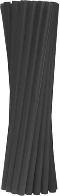Produktbild von 250 Mehrweg Plastik Shake Trinkhalme / Strohhalme schwarz 24 cm Ø 9 mm