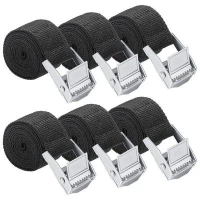 Productafbeelding van 6 stuks ratelriem 25 mm x 1 m spanbanden met klemslot