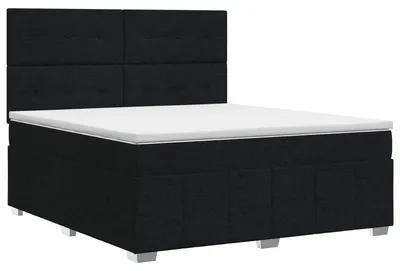 Obrázok produktu pre vidaXL Box spring posteľ s matracom čierna 160 x 200 cm látka