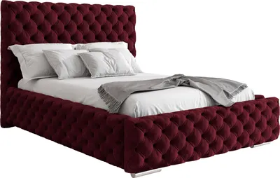 Obrázek produktu pro Furmeb24 HONNY 120 x 200 cm - ÄalounÄn postel s kontejnerem a devÄnm rmem - Manelsk postel s vy­m Äelem - Vysoce kvalitn­ ltka Magic Velvet