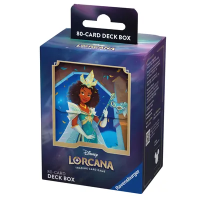 A product shot of a Disney Lorcana trading card game deck box.