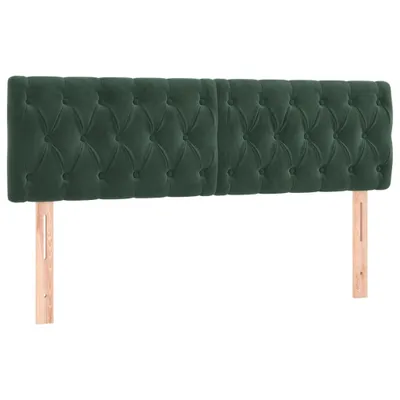 Produktbild von Kopfteile Dunkelgrün 160x7x78/88 cm Samt