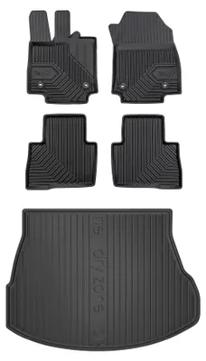Produktbild von Gummimatten + Kofferraumwanne für Lexus NX II 2021- (SUV, Standard-Kofferraum) – Schwarz, passgenau – Wielganizator