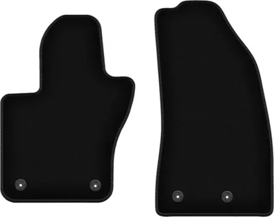 Produktbild von Wielganizator Velours-Autoteppiche vorne – passend für Jeep Renegade (SUV, Bj. 2014-2019) – schwarz, passgenau, mit Befestigungen set 2 Stk.